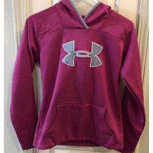 Under Armour Womens Sm Pink Embroidered Long Sleeve Hoodie
